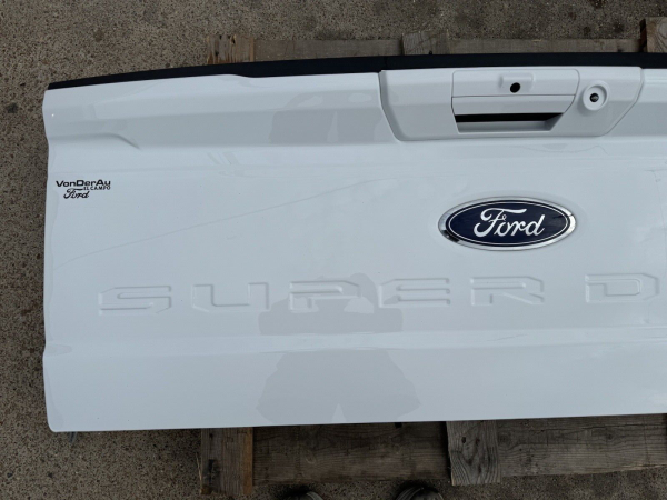 2023 2024 Ford F250 F350 Factory Tailgate STEP Camera Hole OEM Oxford White - Image 9