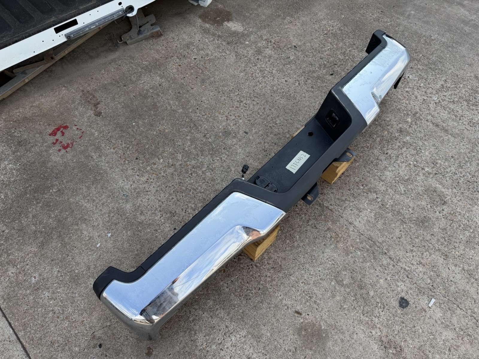 2017-2022 Ford F250 F350 Factory Chrome Rear Bumper No Sensor Holes OEM - Image 2