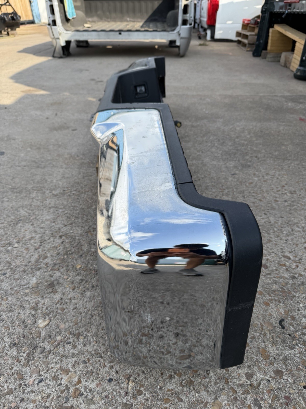 2017-2022 Ford F250 F350 Factory Chrome Rear Bumper No Sensor Holes OEM - Image 5