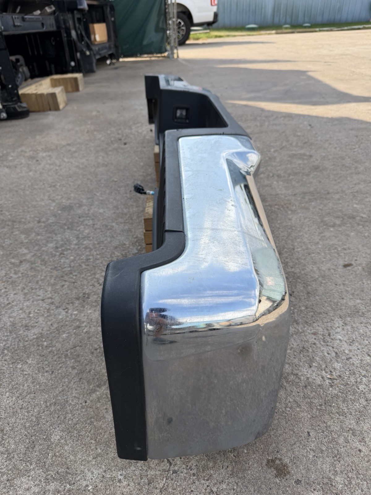 2017-2022 Ford F250 F350 Factory Chrome Rear Bumper No Sensor Holes OEM - Image 7