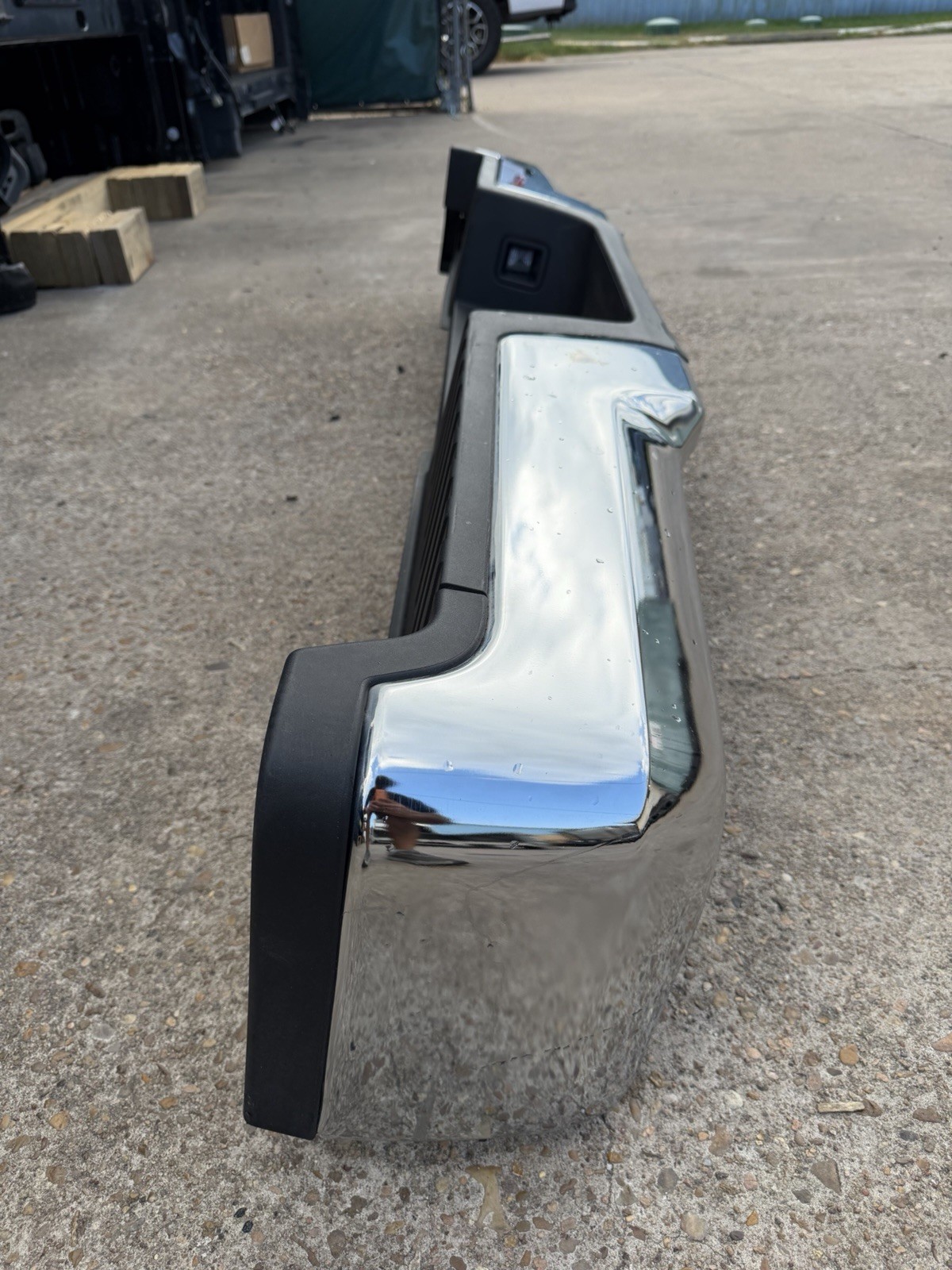 2017-2022 Ford F250 F350 Factory Chrome Rear Bumper No Sensor Holes OEM - Image 7