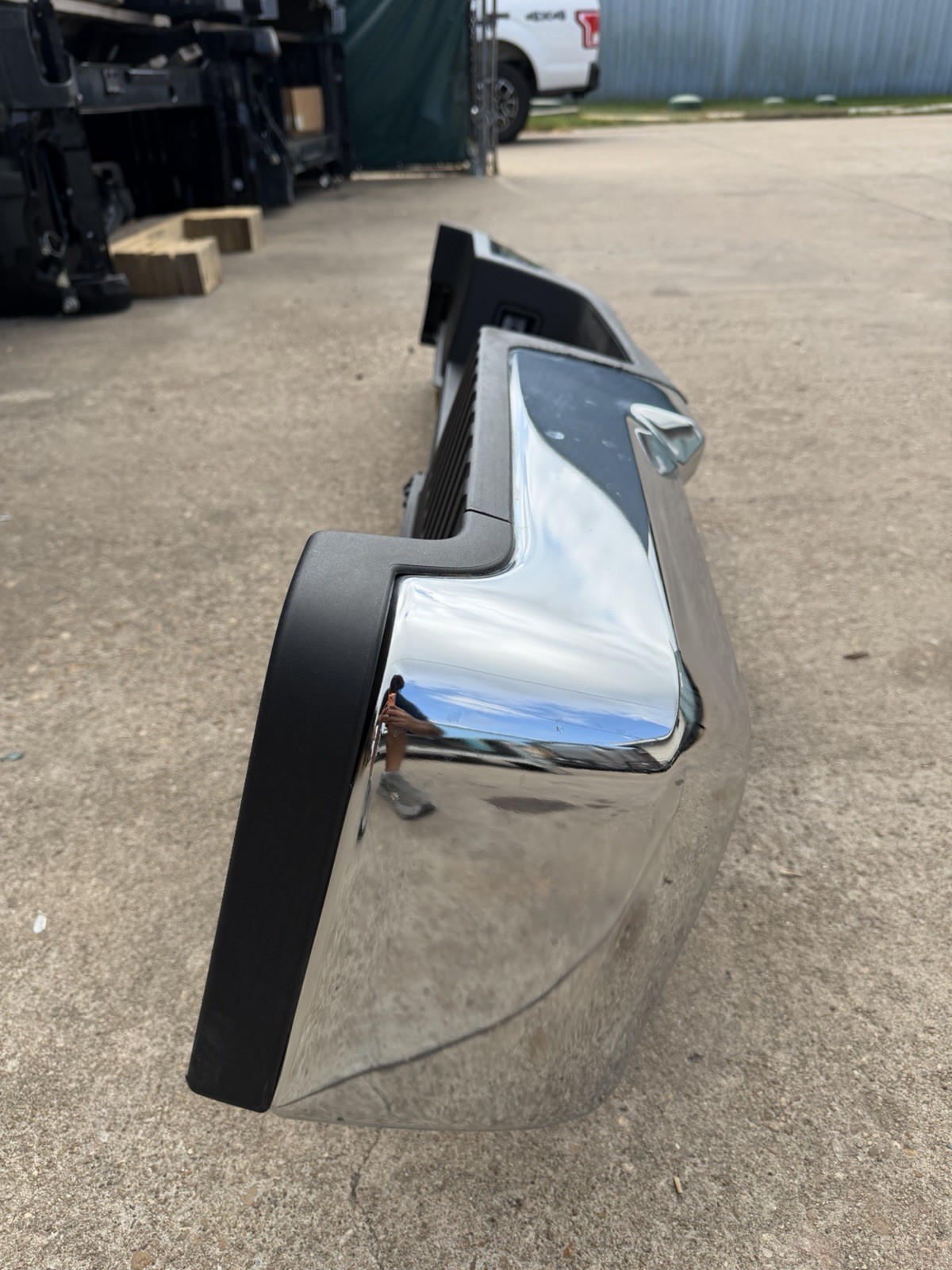 2017-2022 Ford F250 F350 Factory Chrome Rear Bumper No Sensor Holes OEM - Image 7