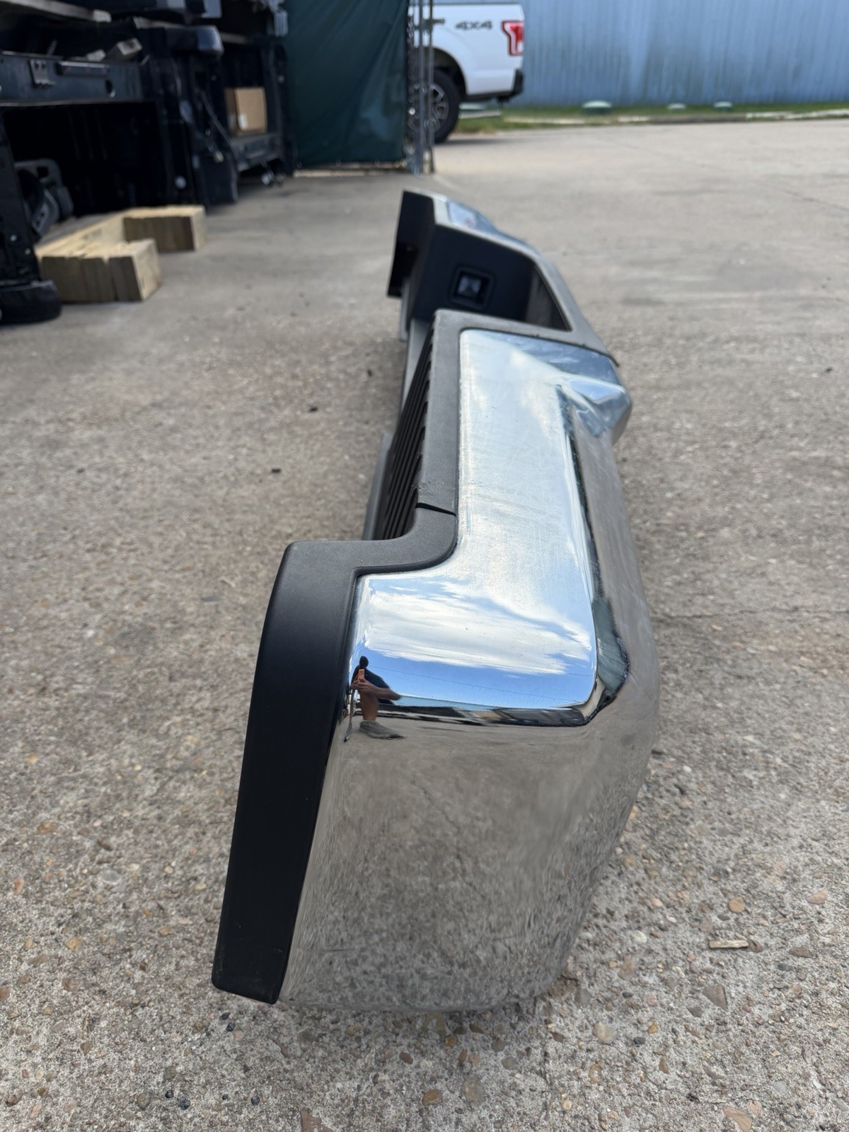 2017-2022 Ford F250 F350 Factory Chrome Rear Bumper No Sensor Holes OEM - Image 7