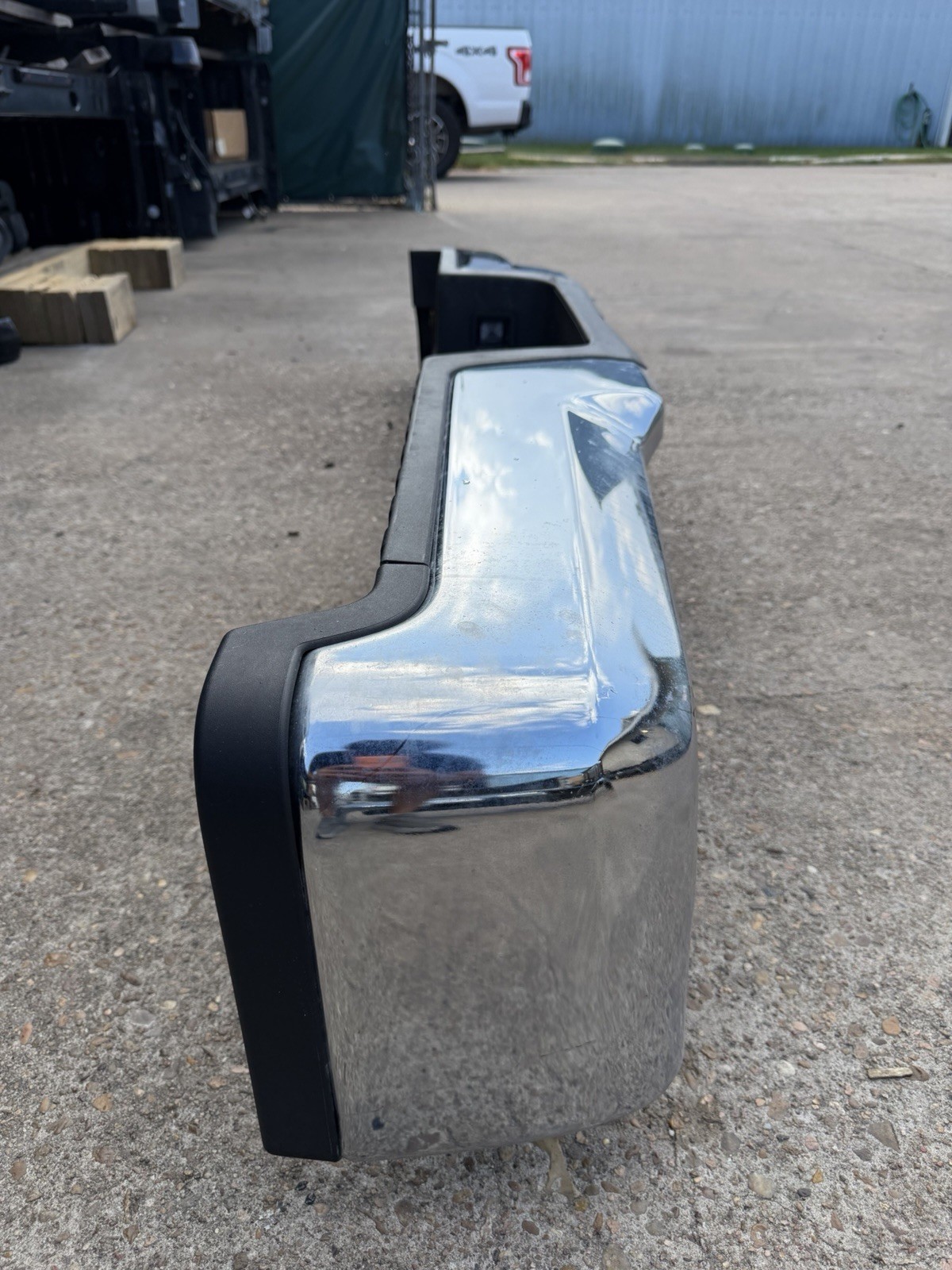 2017-2022 Ford F250 F350 Factory Chrome Rear Bumper No Sensor Holes OEM - Image 7