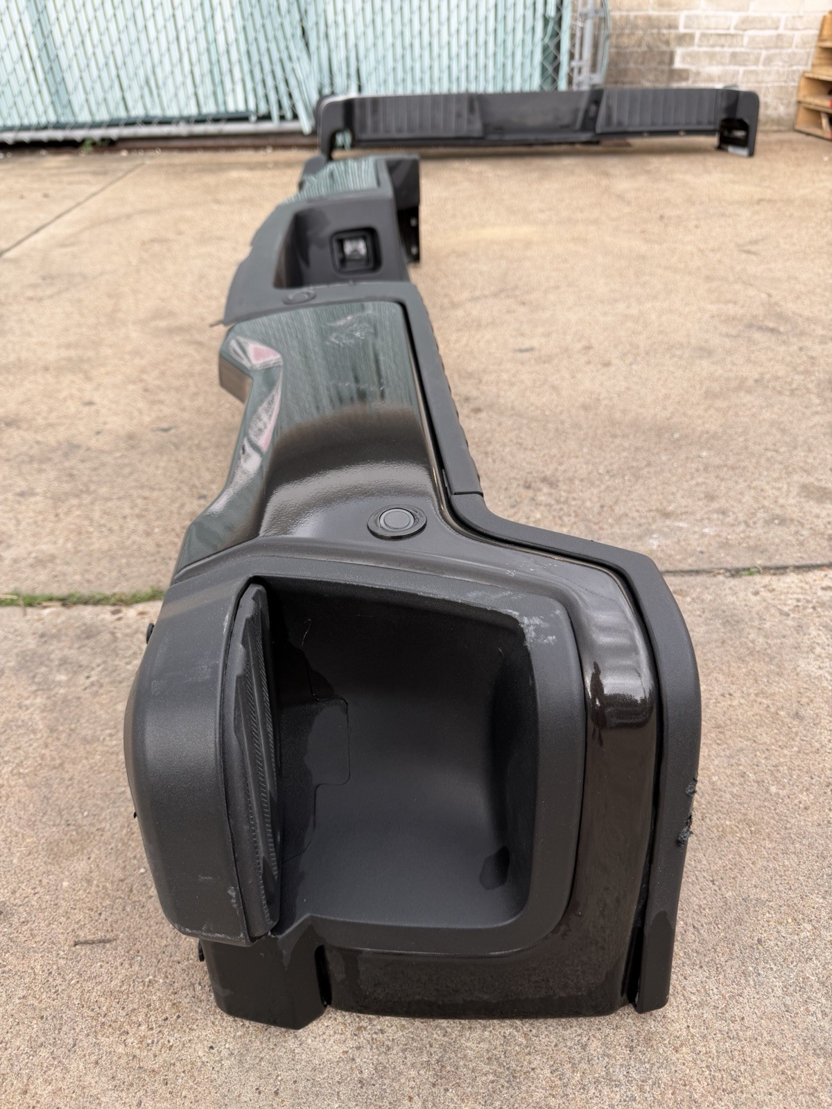 2023-2026 Ford F250 F350 Factory Painted Rear Bumper Darkened Bronze Sensor Hole - Image 5