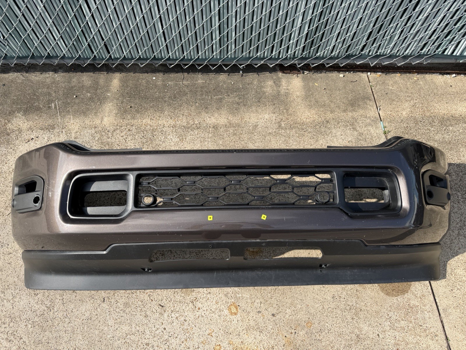 2019-2025 Ram 2500 3500 Factory Front Bumper OEM Walnut Brown w/ Sensor Holes