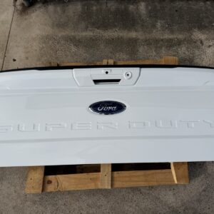 2023-2026 Ford F250 F350 Factory Tailgate OEM Oxford White w/ Step Camera Hole