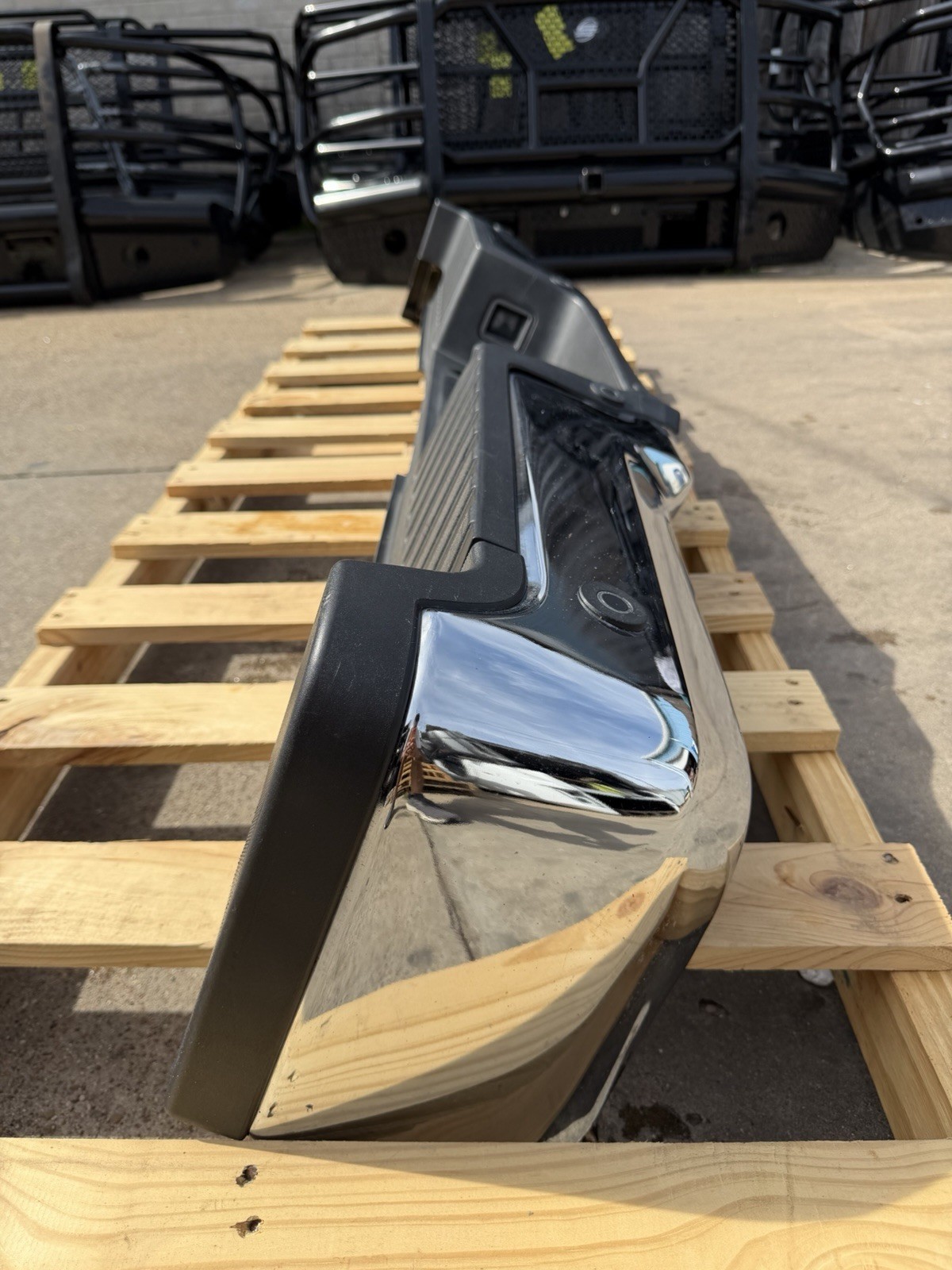 2017-2022 Ford F250 F350 Factory Chrome Rear Bumper w/ Sensors OEM - Image 4