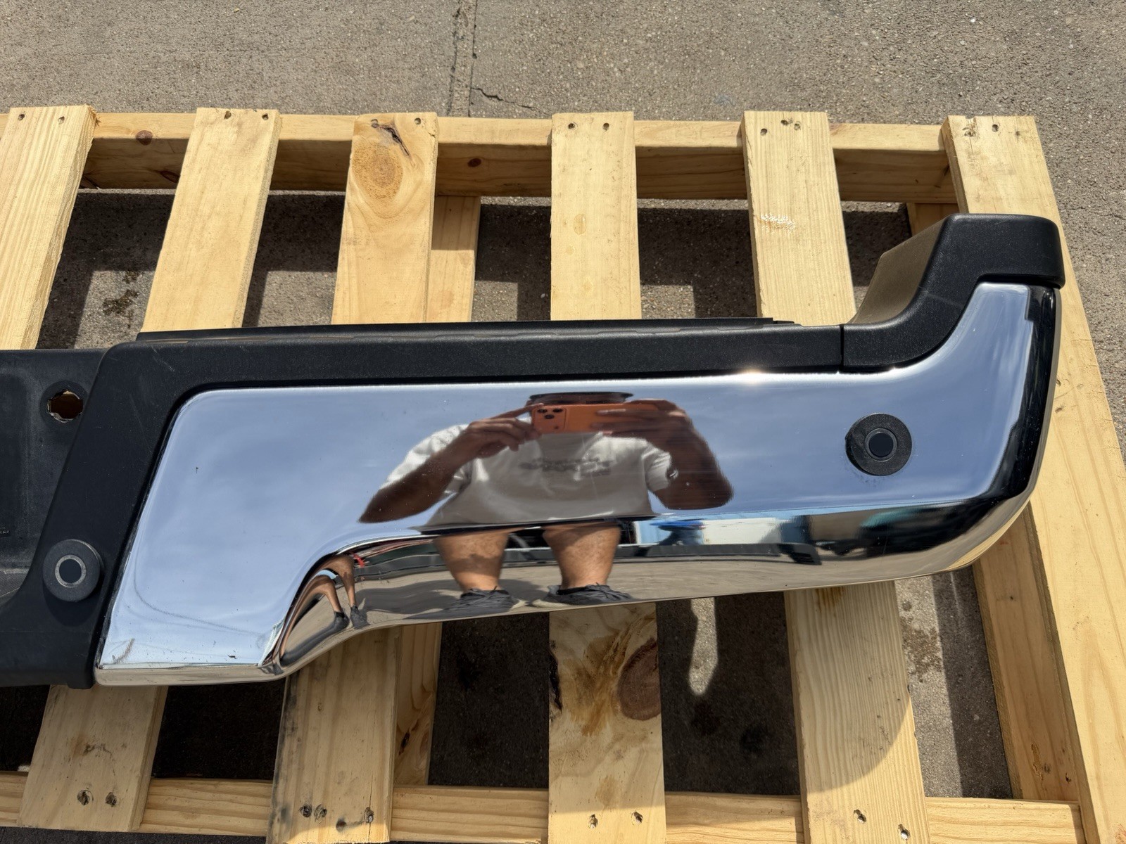 2017-2022 Ford F250 F350 Factory Chrome Rear Bumper w/ Sensors OEM - Image 7