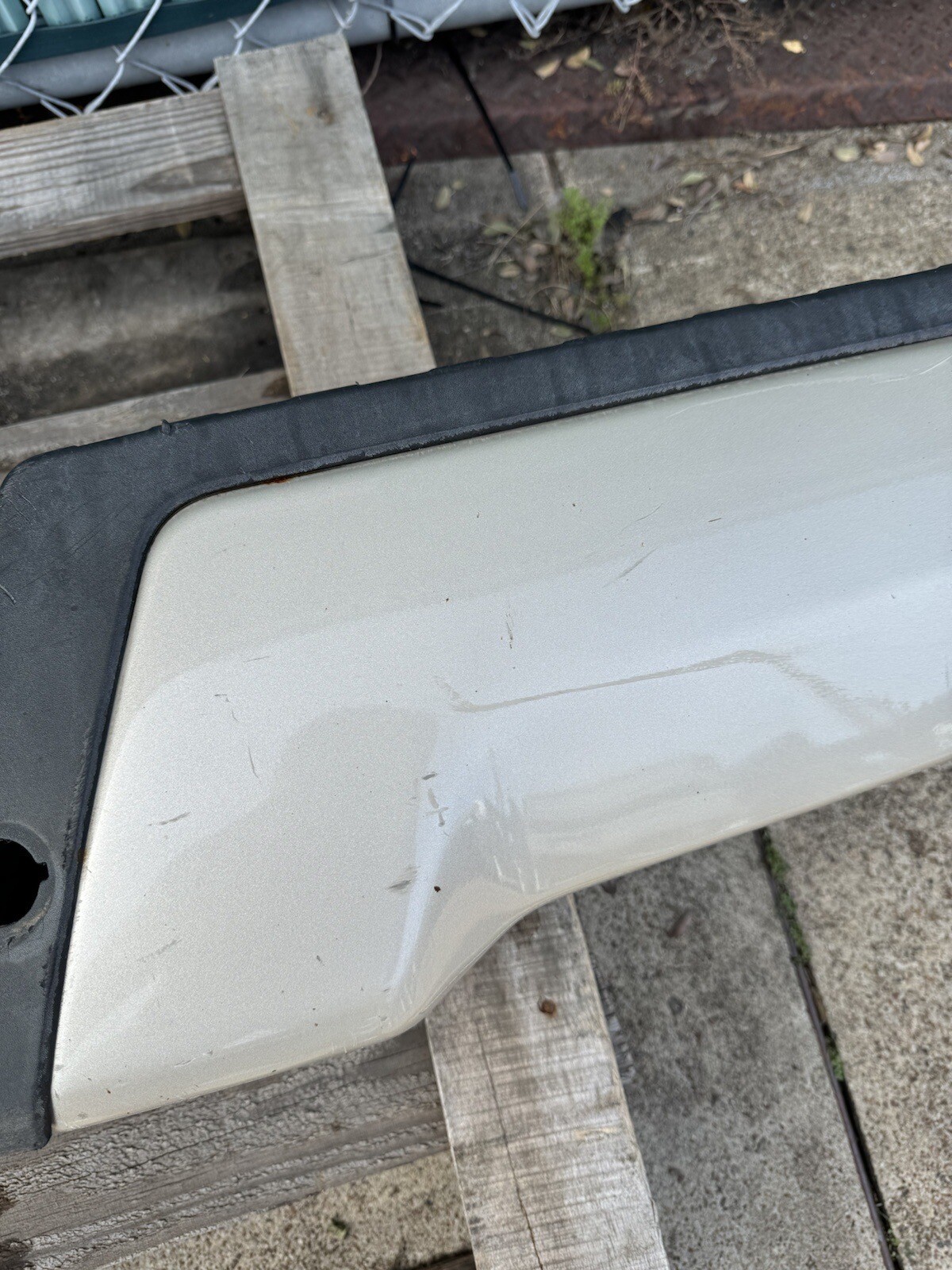 2017-2022 Ford F250 F350 Factory Rear Bumper White Gold w/ Sensors OEM Take Off - Image 15