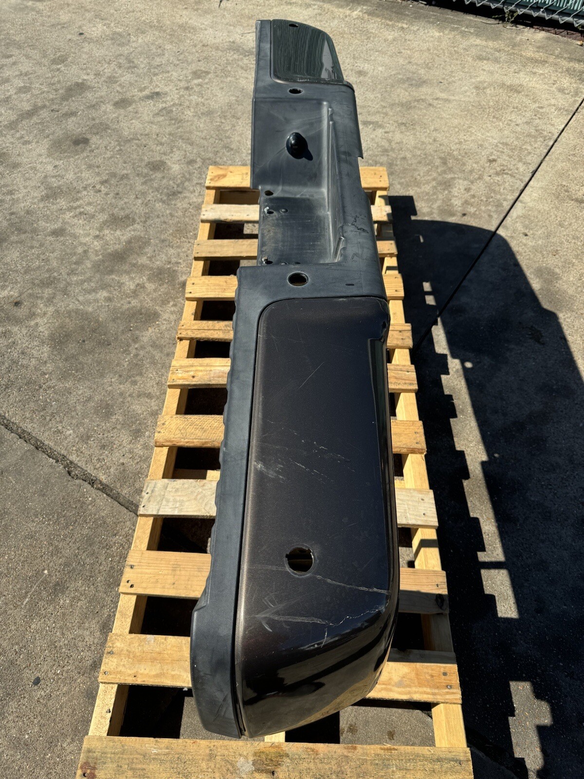 2011-2016 Ford F250 F350 Factory Rear Bumper Stone Grey w/ Sensor Holes OEM - Image 9