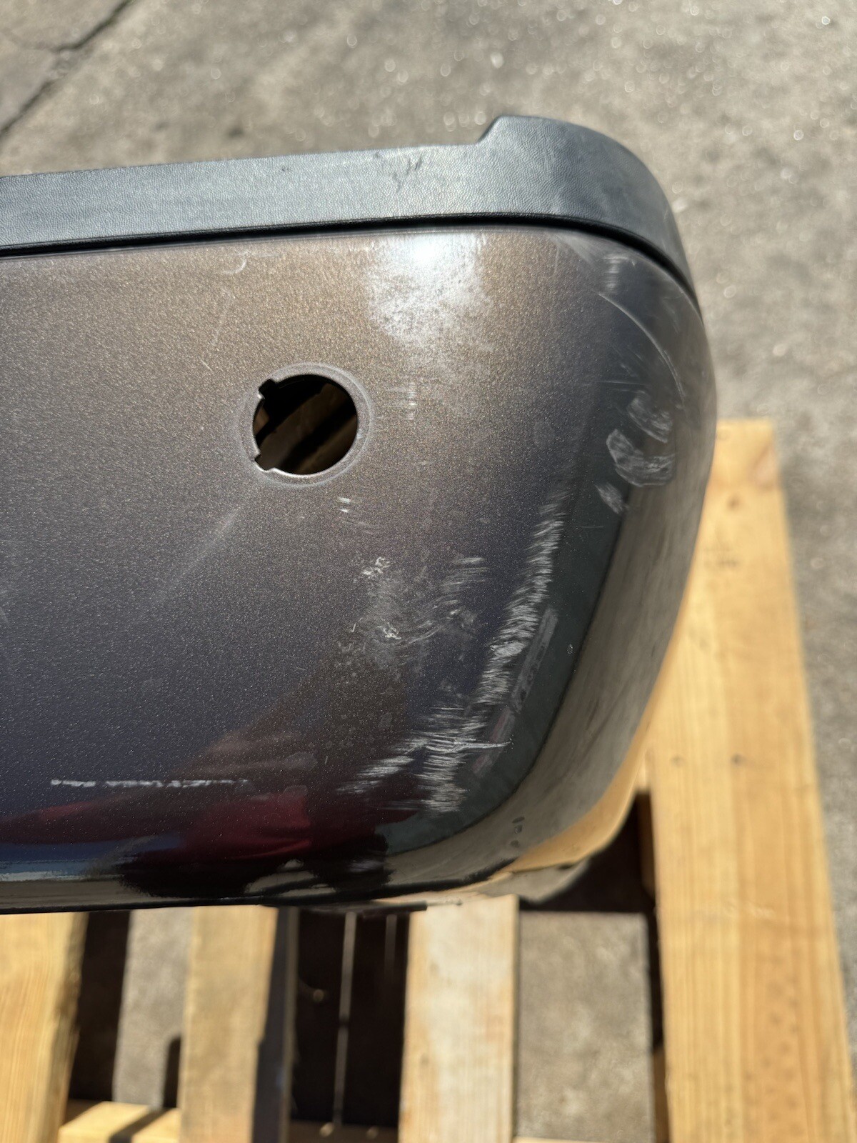 2011-2016 Ford F250 F350 Factory Rear Bumper Stone Grey w/ Sensor Holes OEM - Image 15