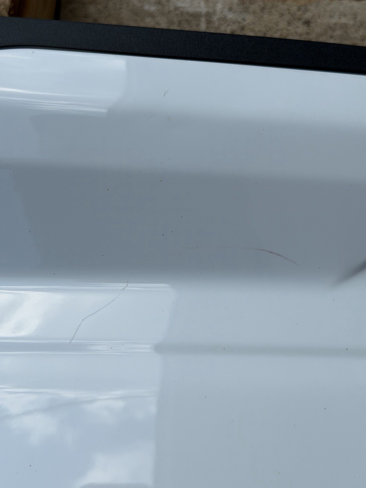 2023-2026 Ford F250 F350 Factory Tailgate OEM Oxford White w/ Step Camera Hole - Image 16