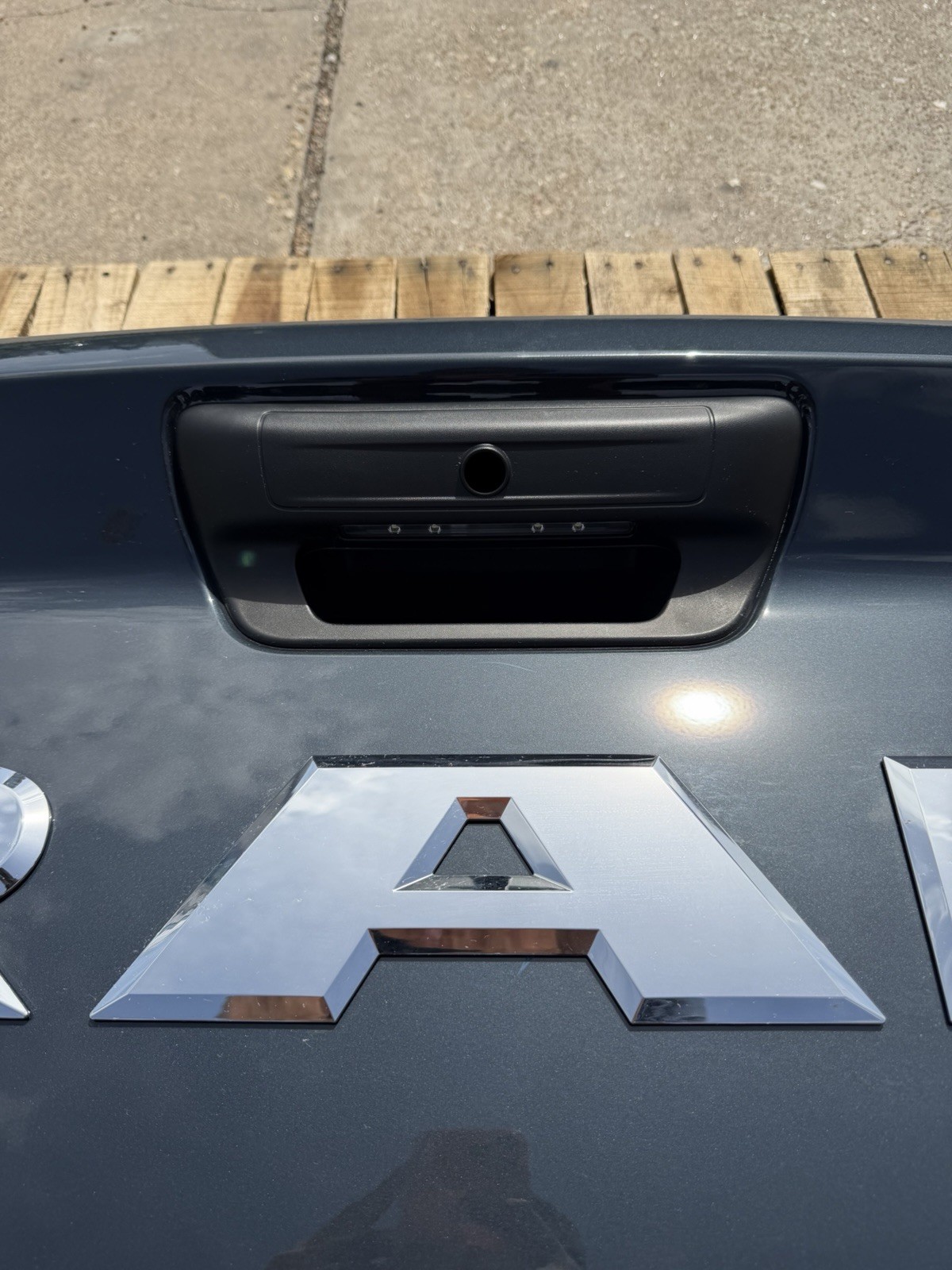 2019-2026 Ram 2500 3500 Factory Tailgate Forged Blue Metallic OEM w/ Camera Hole - Image 7