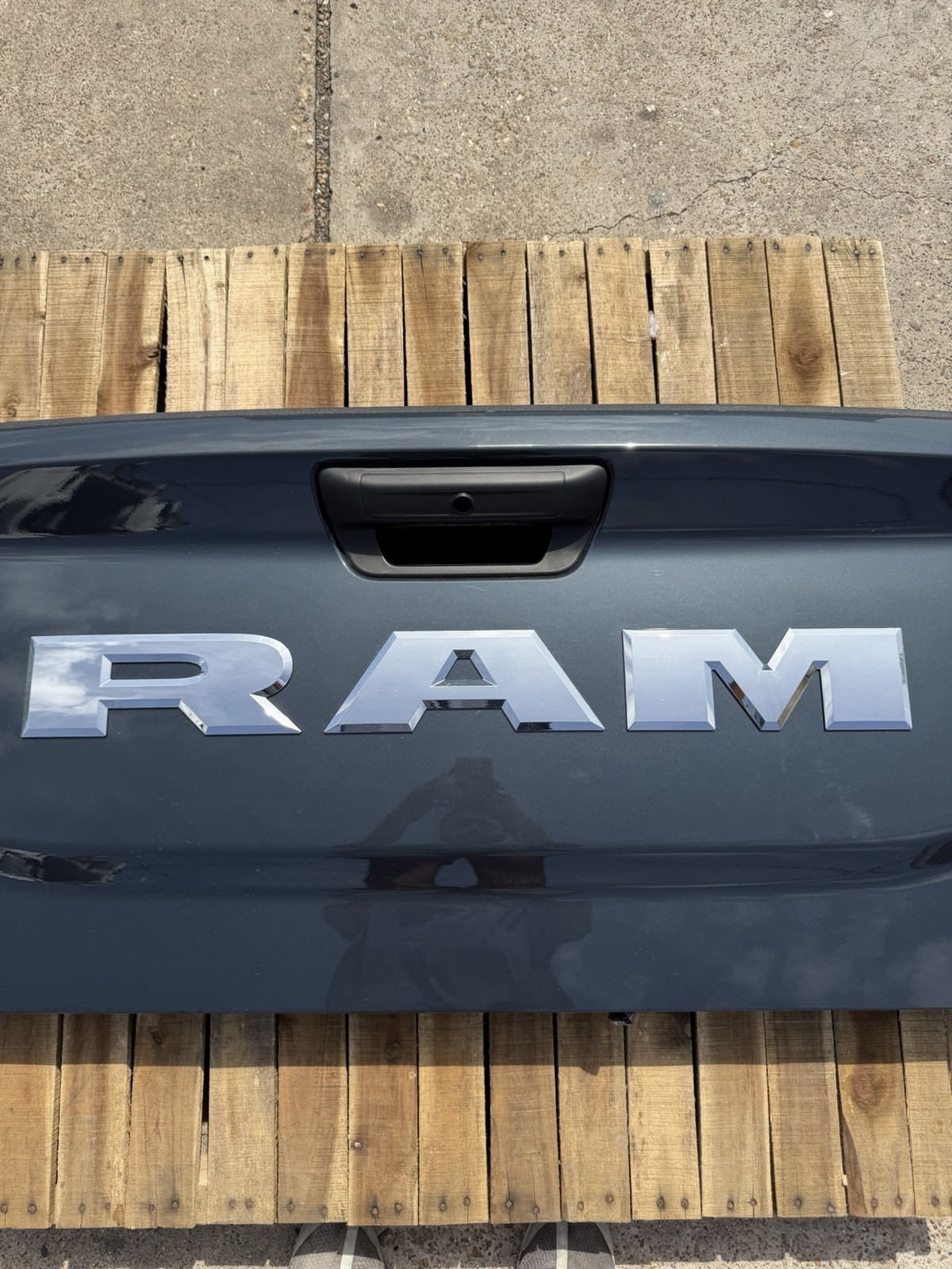 2019-2026 Ram 2500 3500 Factory Tailgate Forged Blue Metallic OEM w/ Camera Hole - Image 9