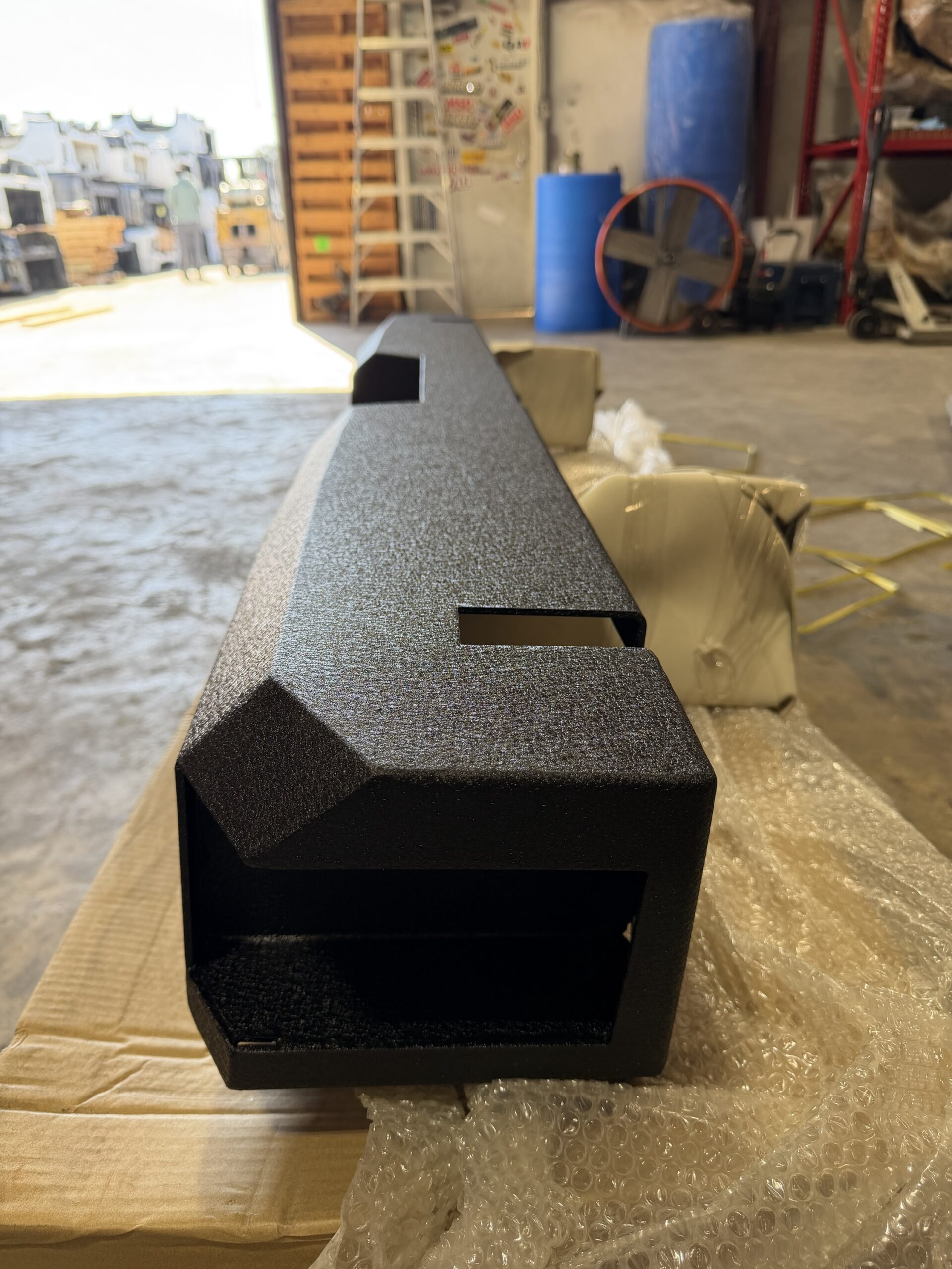 Tough Country Ford rear bumper — installed angle