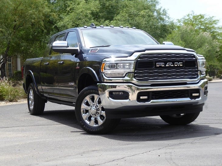 2019-2024 Ram 2500 HD — 5th gen DT platform launch with billboard RAM grille