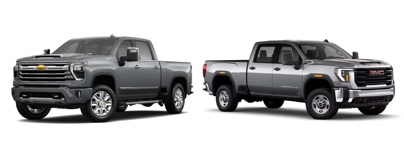 2025 Chevy Silverado 2500 HD High Country vs 2025 GMC Sierra HD Pro comparison