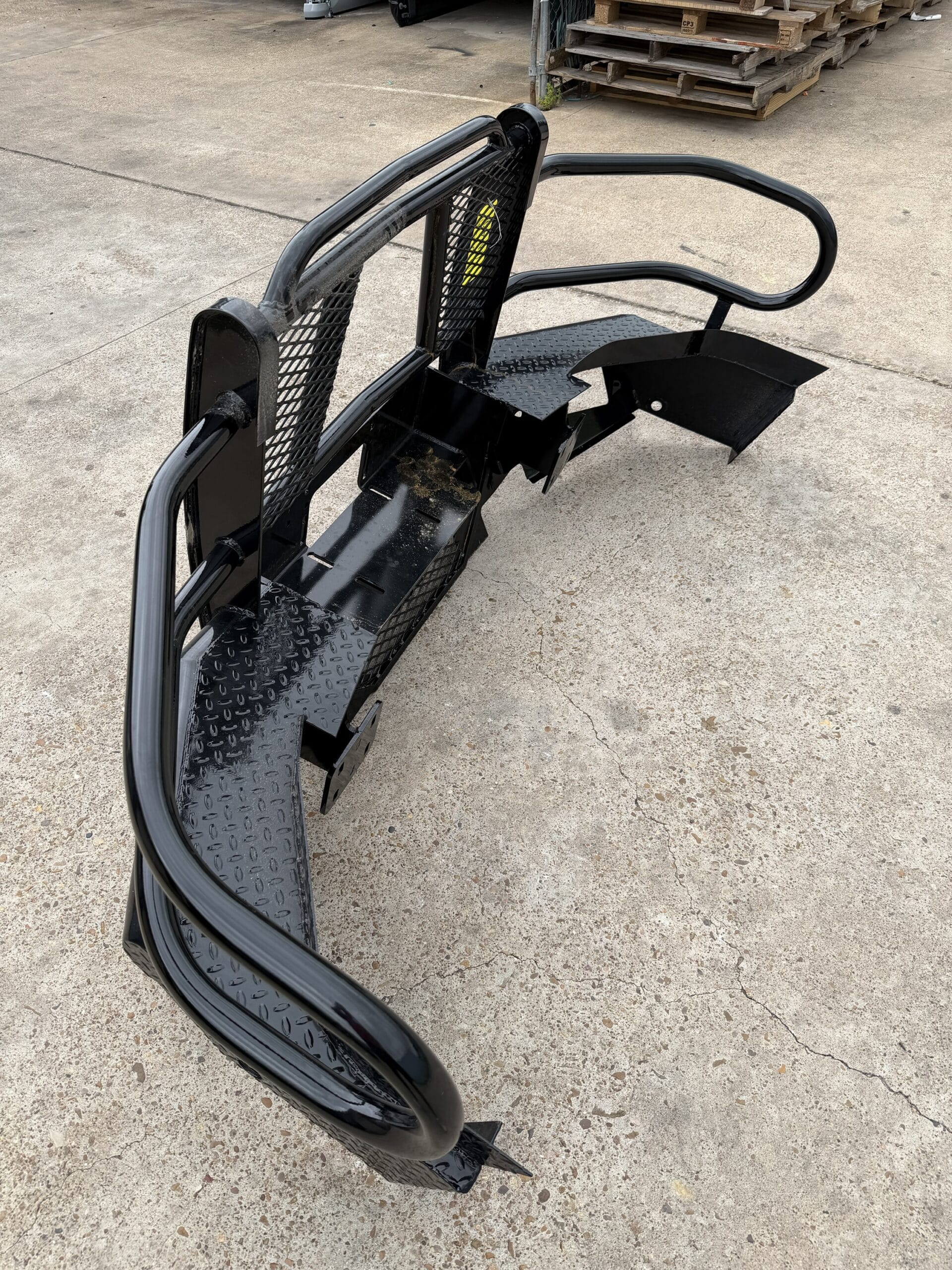 Tough Country Traditional Ram bumper — installed angle