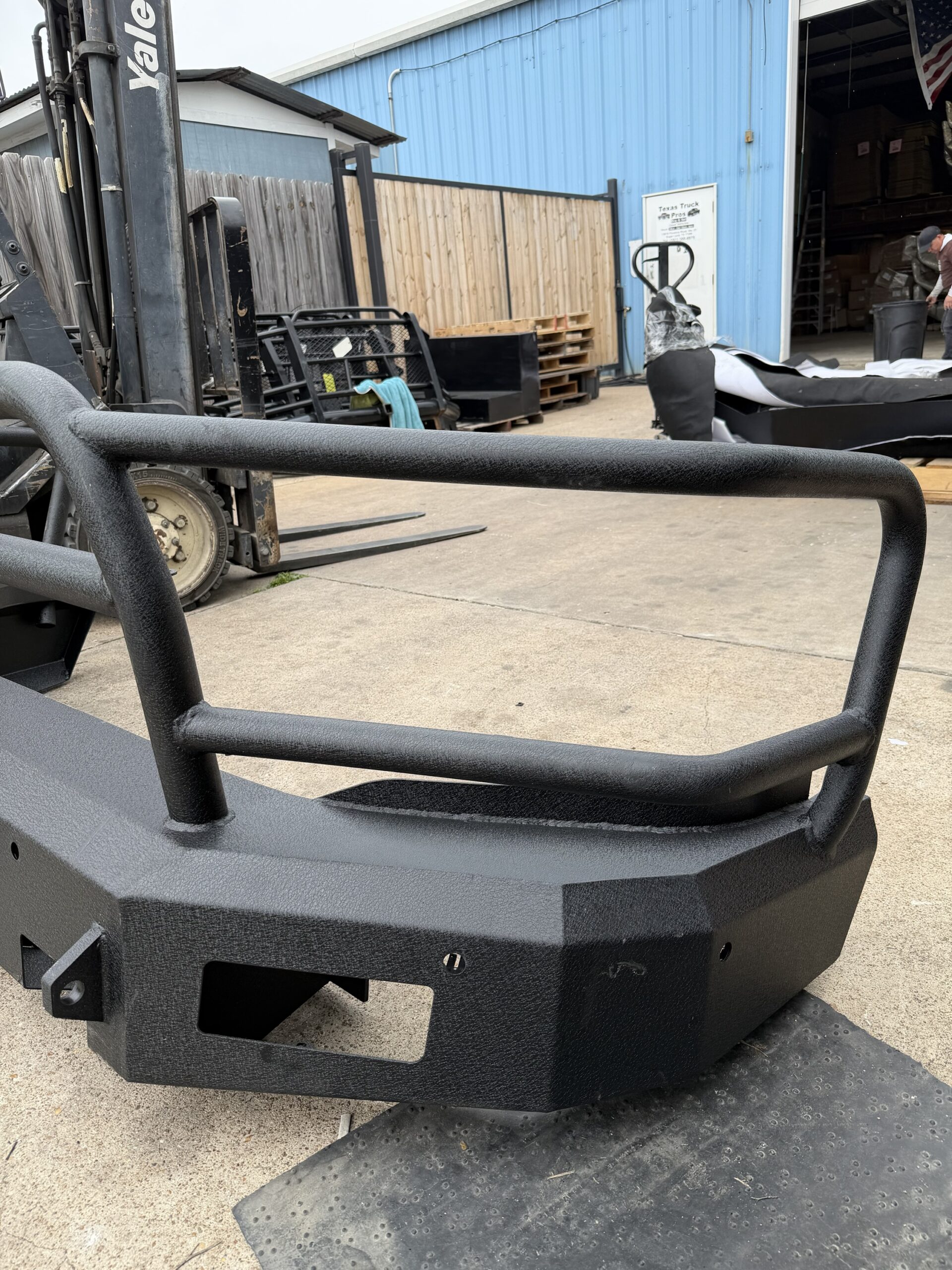 Tough Country Evolution Ram bumper — bracket detail