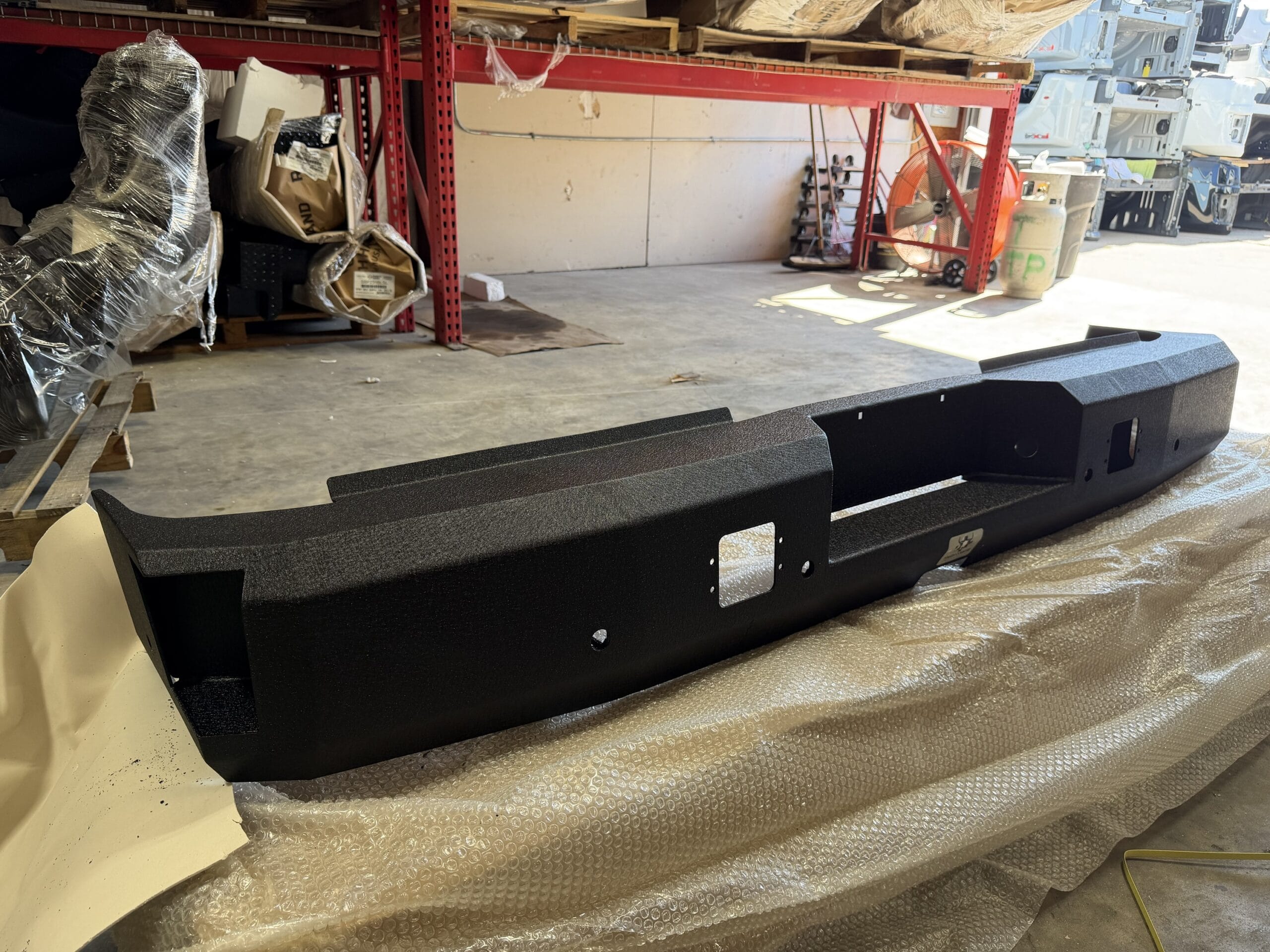Tough Country Ram rear bumper — side angle view