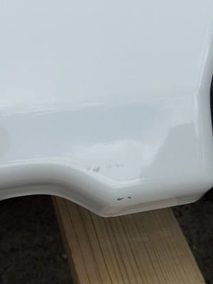 2023-2026 Ford F250 F350 Factory Painted Rear Bumper Star White Sensor Hole OEM - photo 12