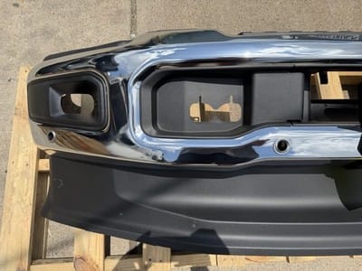 2023-2026 Ford F250 F350 Factory Front Chrome Bumper Fog Light Slot Sensor Holes - photo 7