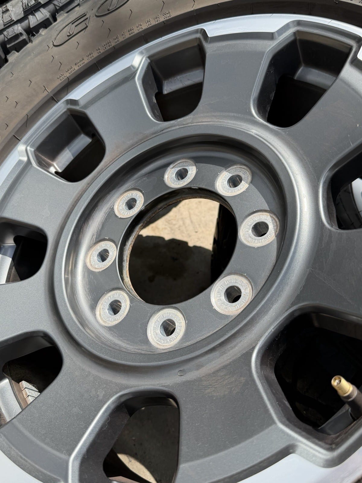 Ford F250/F350 18" Tremor OEM wheel and tire package at Texas Truck Parts